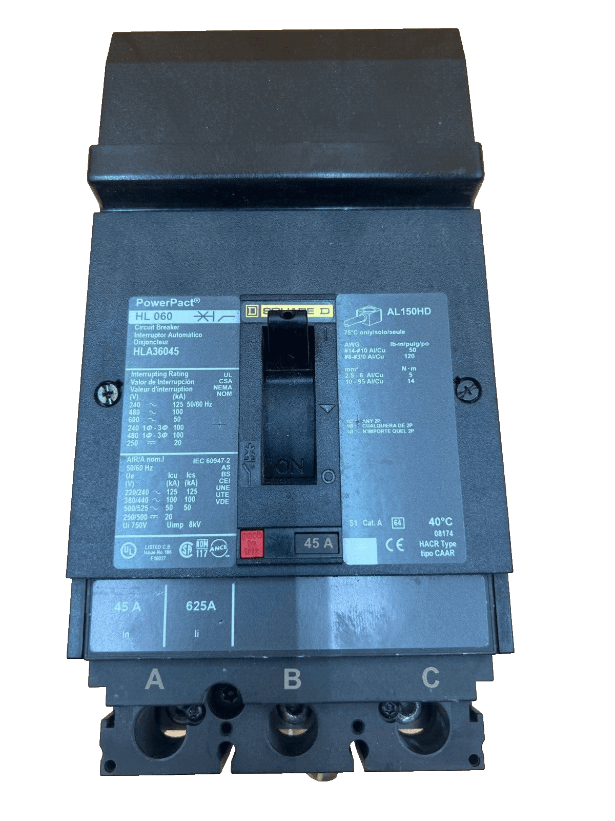 Square D HLA36045 Circuit Breaker — image 1 of 7