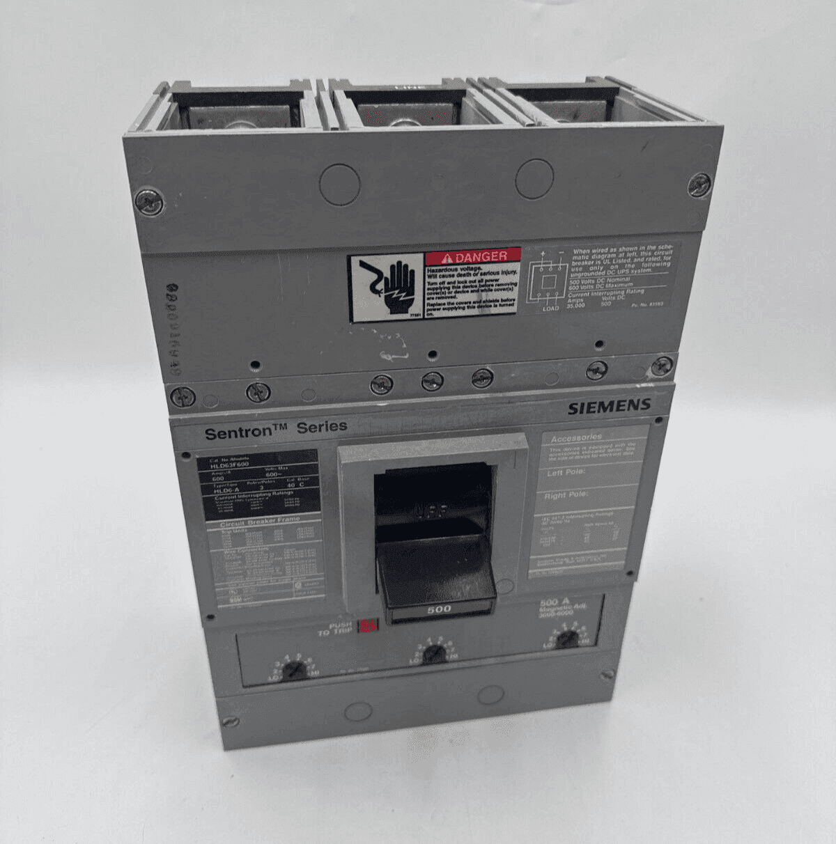 Siemens HLD63B500 Circuit Breaker — image 1 of 7