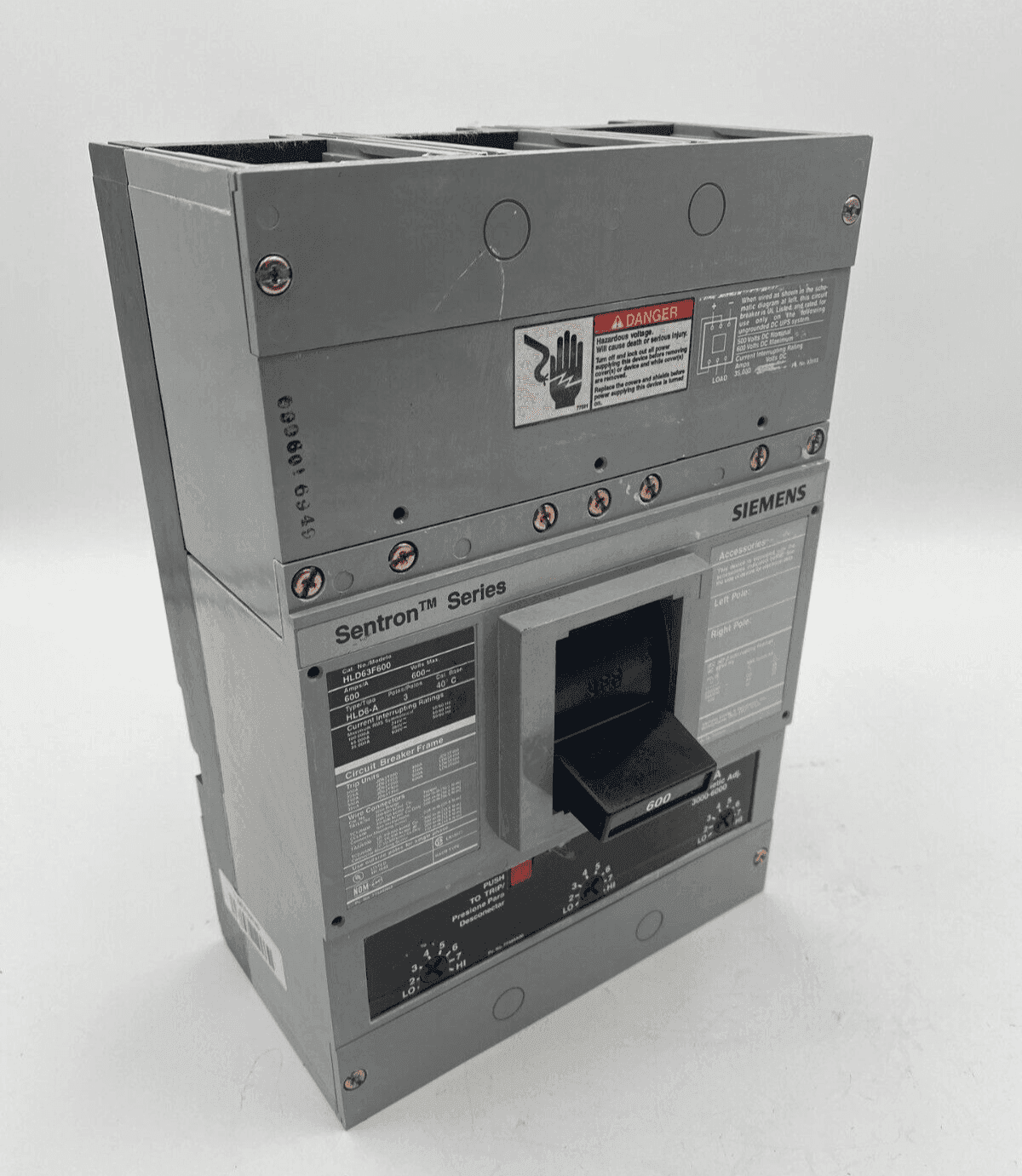 Siemens HLD63B600 Circuit Breaker — image 1 of 12