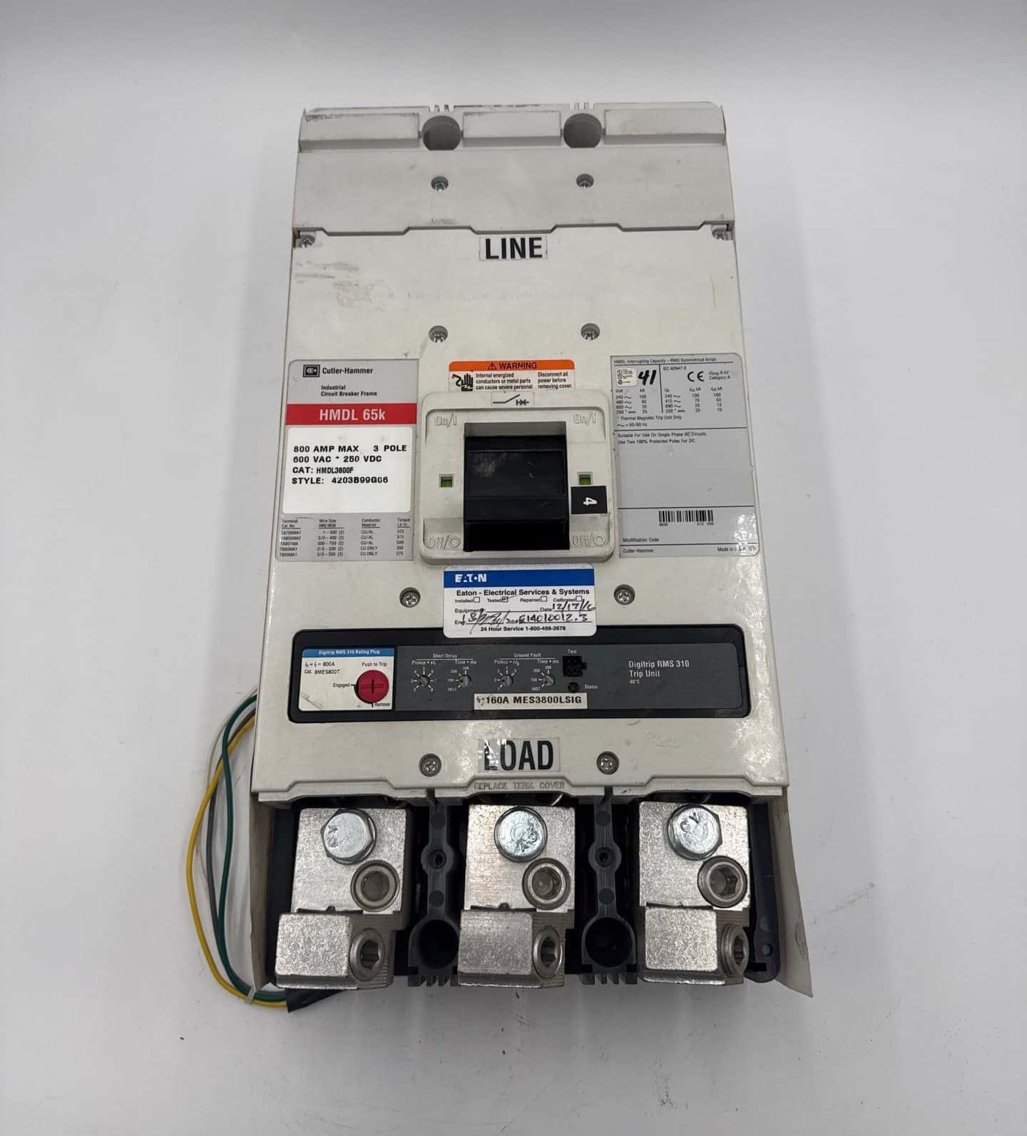 Eaton HMDL3800 Circuit Breaker — image 1 of 8