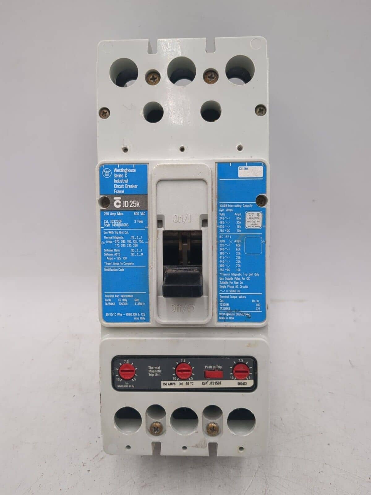 Eaton JD3150 Circuit Breaker — image 1 of 7