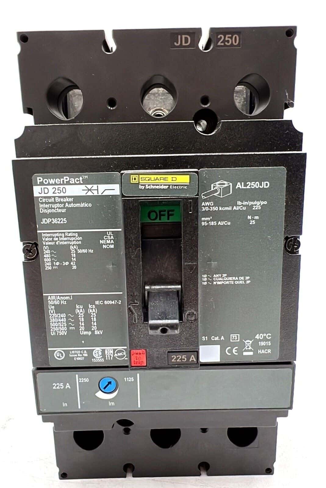 Square D JDP36225 Circuit Breaker — image 1 of 7