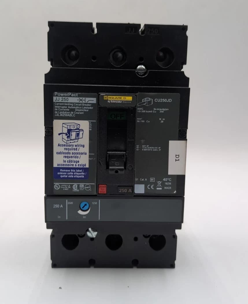 Square D JJ250 Circuit Breaker 250A 3P 600V JJ36250ABLC NEW Never Energized – image 1