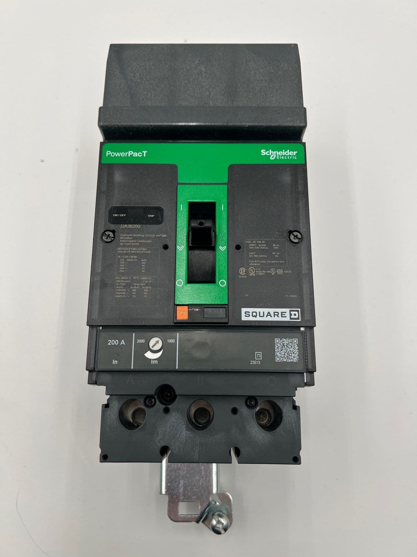 Square D JJA36200 I-Line Circuit Breaker 200A 3P 600V JJA 200 Amp 3 Pole