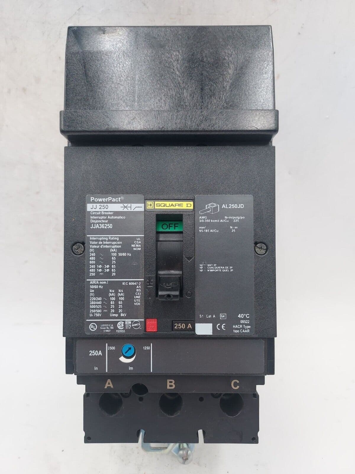 Square D JJA36250 Circuit Breaker — image 1 of 7