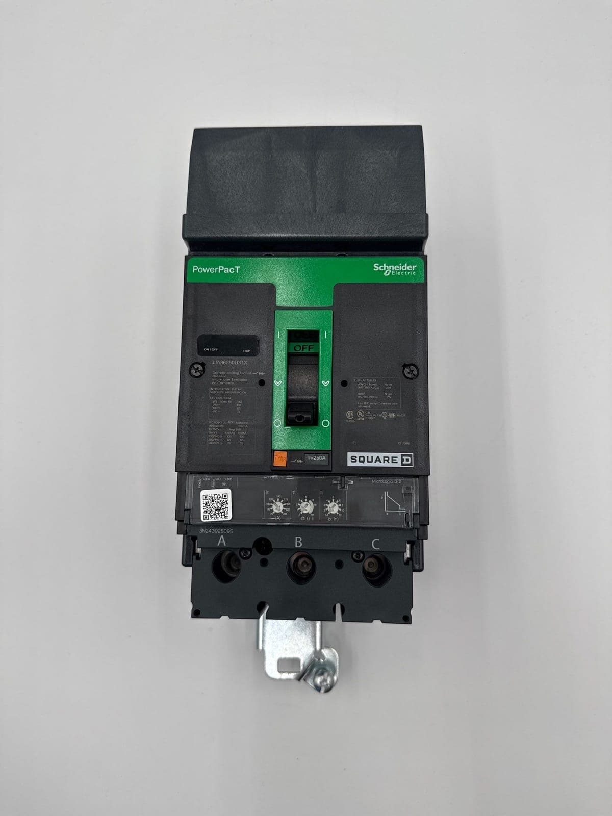 Square D JJA36250U31X I-Line Circuit Breaker 250A 3P 600V JJA 250 Amp 3 Pole