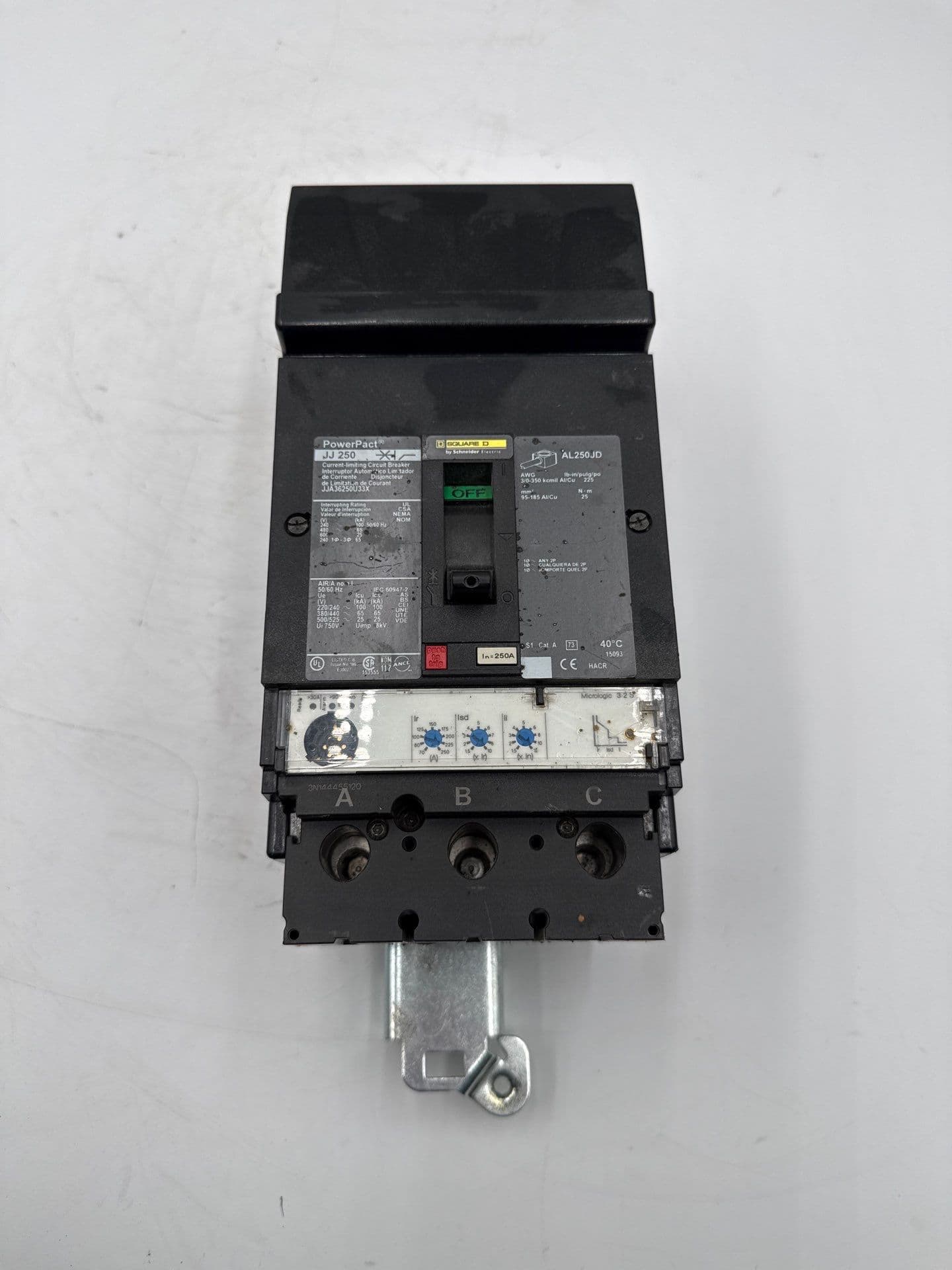 Square D JJA36250U33X I-Line Circuit Breaker 250A 3P 600V JJA 250 Amp 3 Pole – image 1