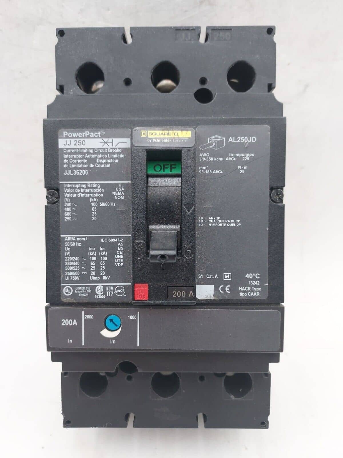 Square D JJL36200 Circuit Breaker — image 1 of 7