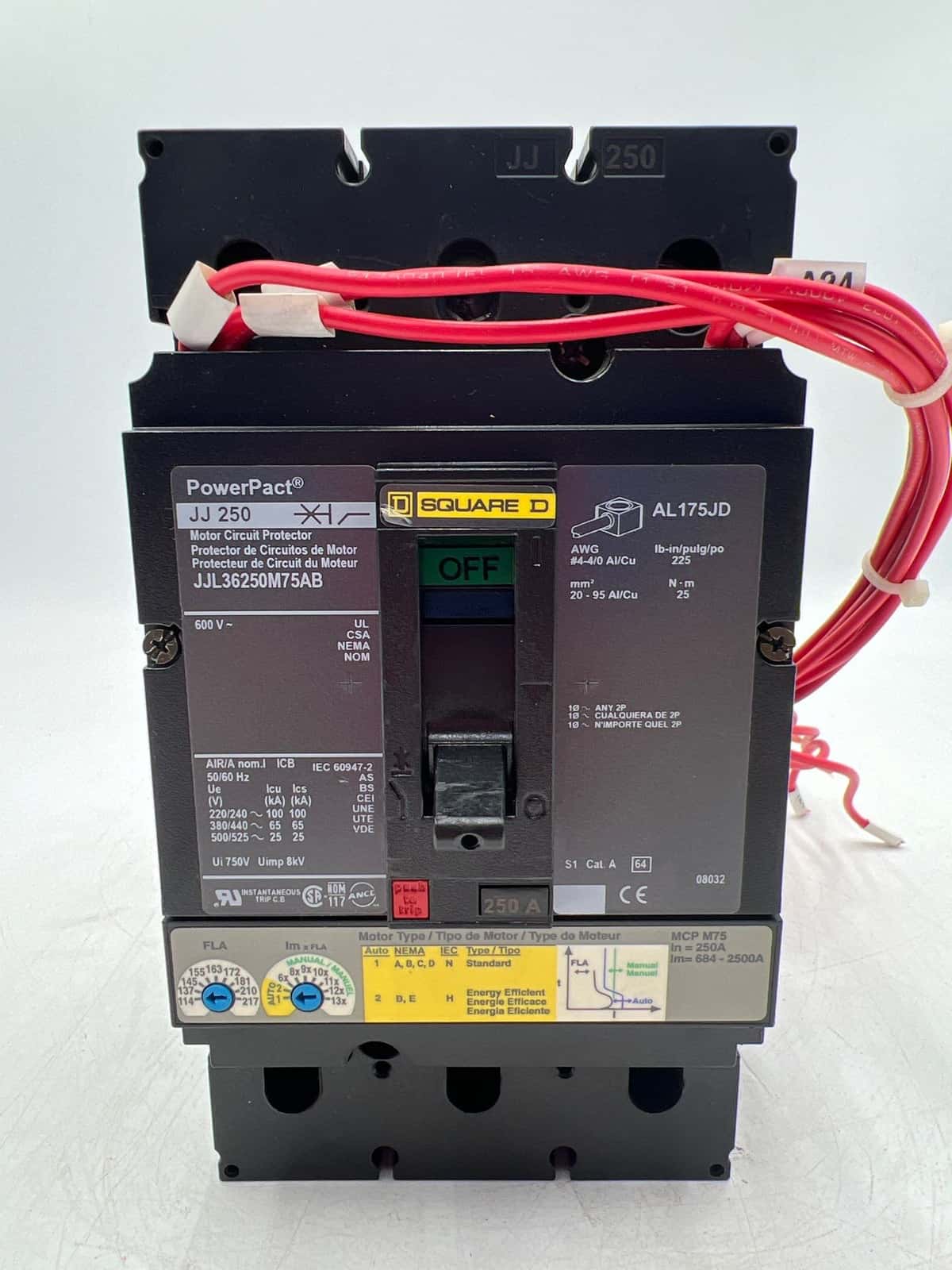 Square D JJL36250M75AB Circuit Breaker — image 1 of 7