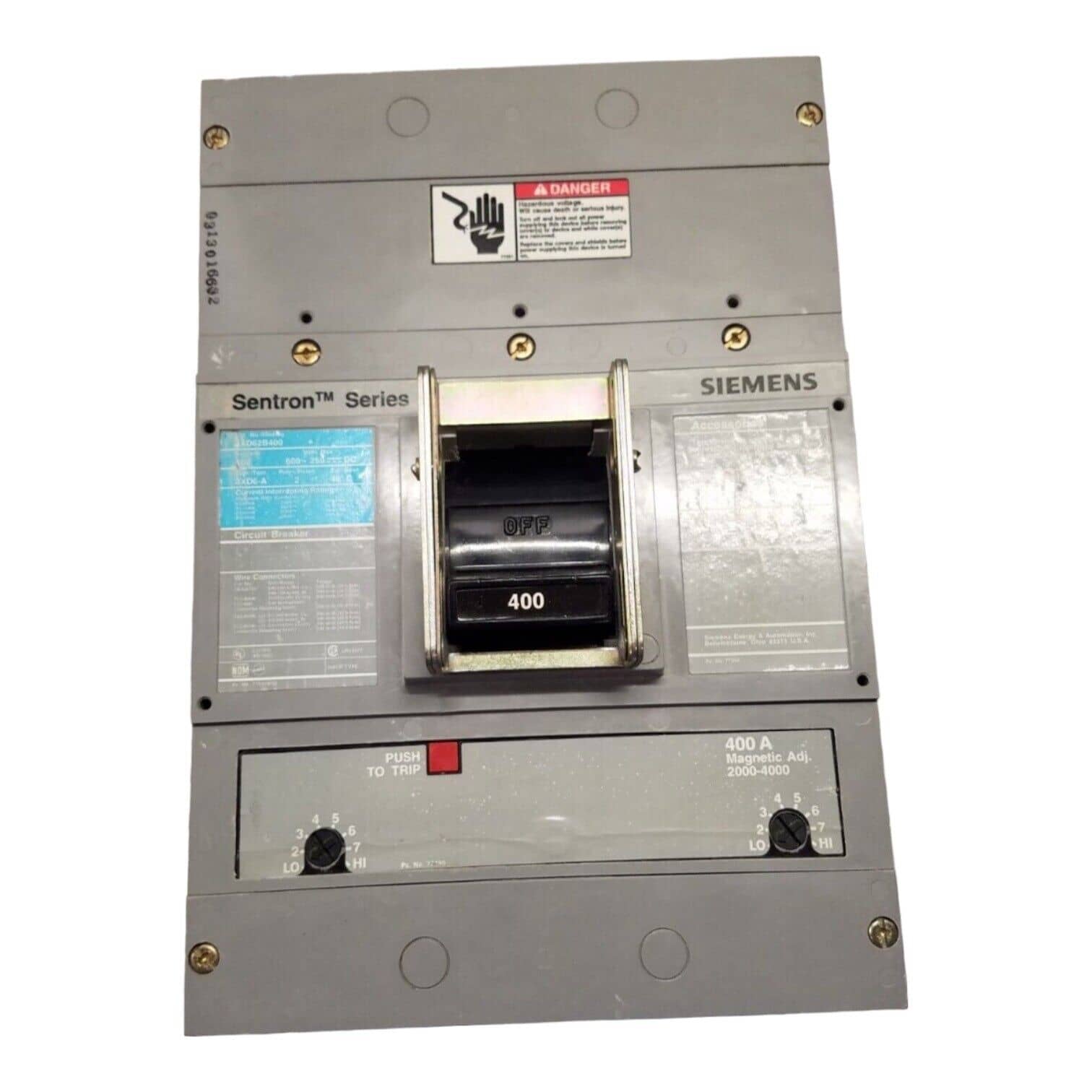 Siemens JXD62B400 Circuit Breaker — image 1 of 7