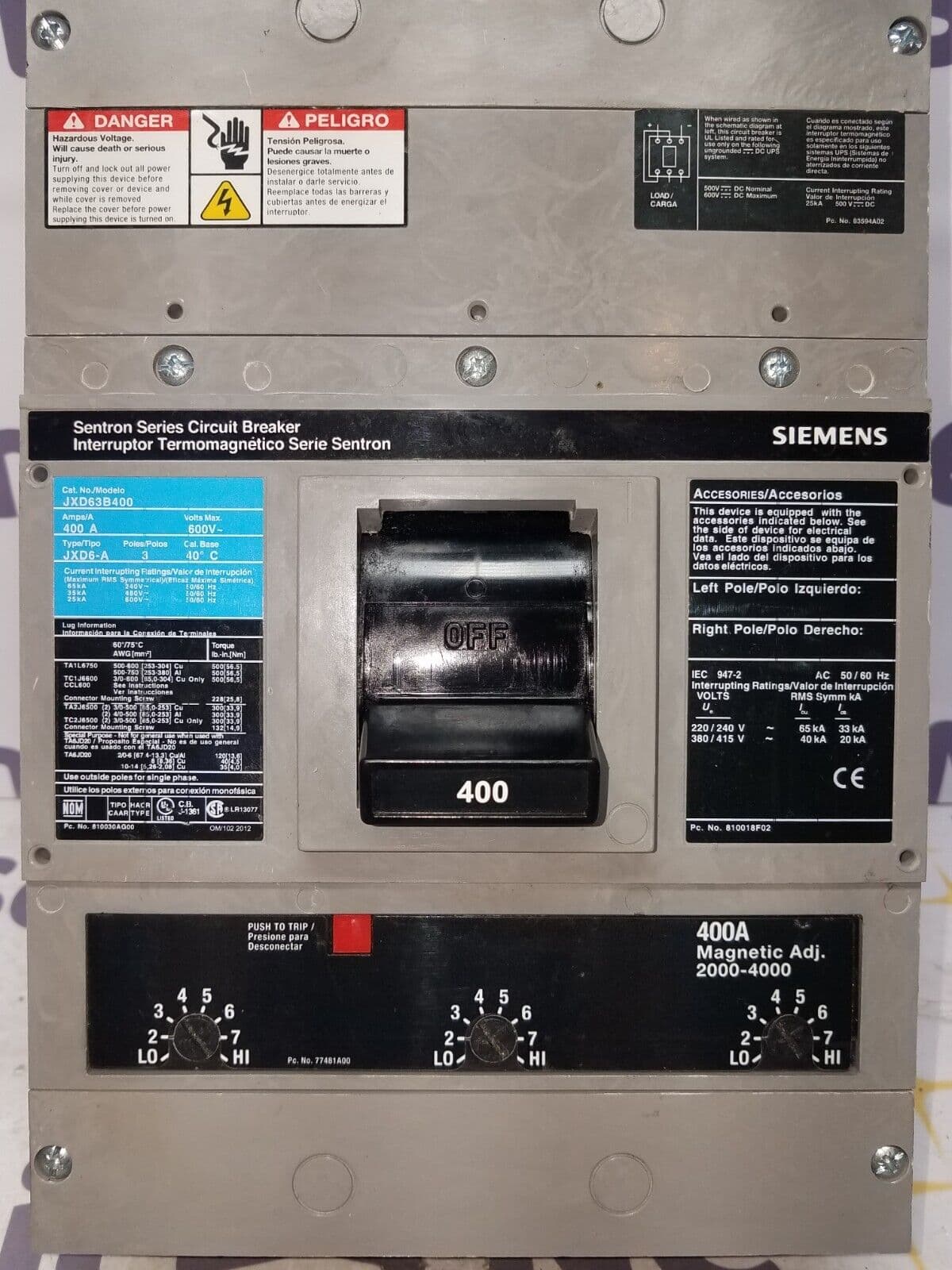 Siemens JXD63B400