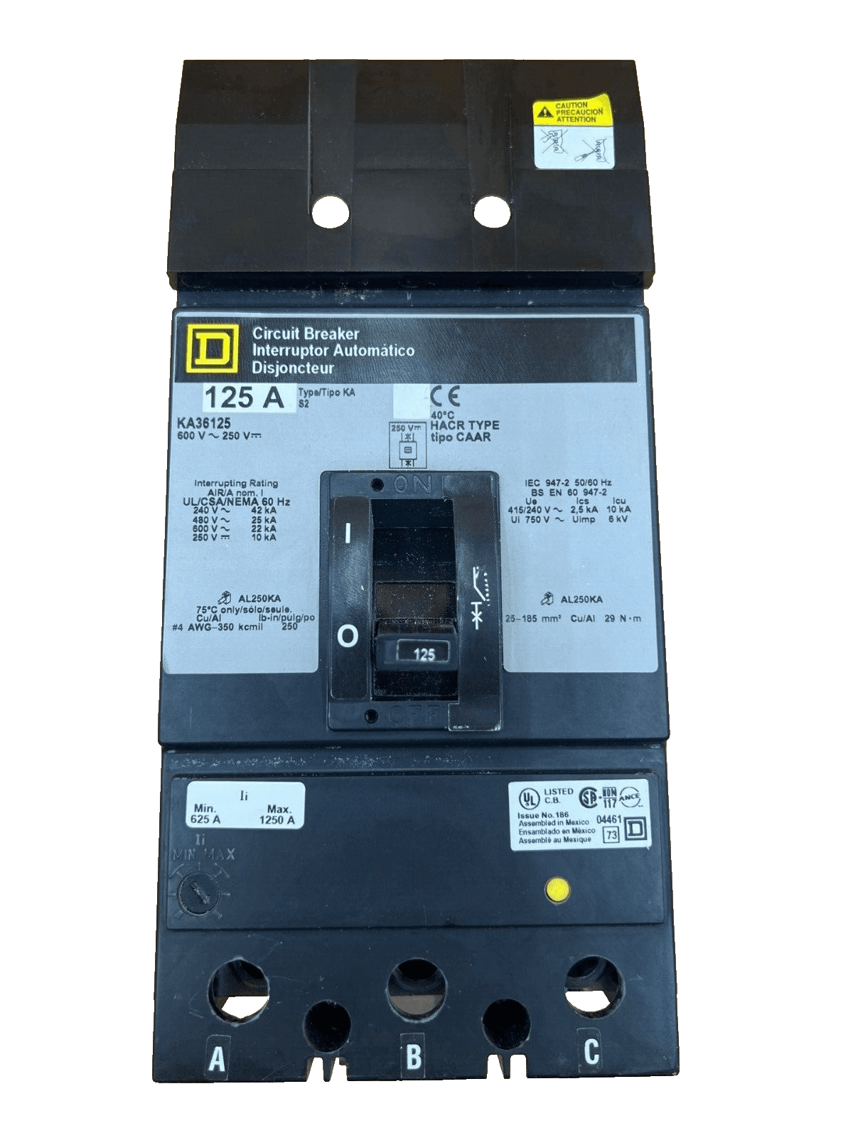 Square D KA36125 Circuit Breaker — image 1 of 6