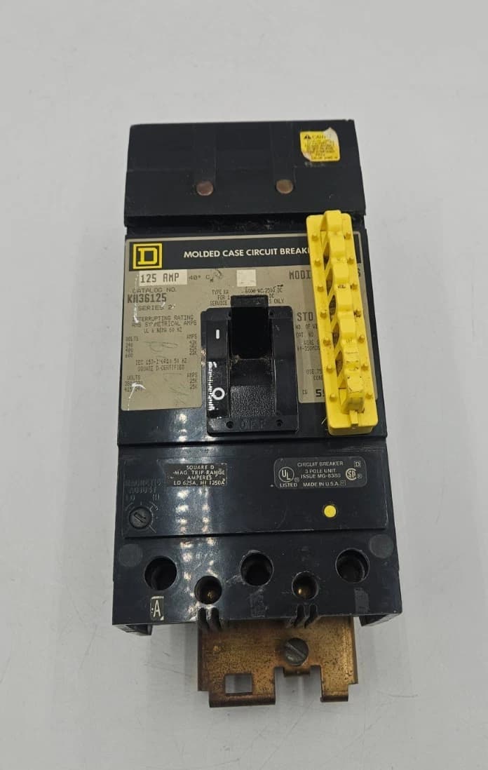 Square D KA36125 I-Line Circuit Breaker 125A 3P 600V 3PH KA 125 Amp 3 Pole USED – image 1
