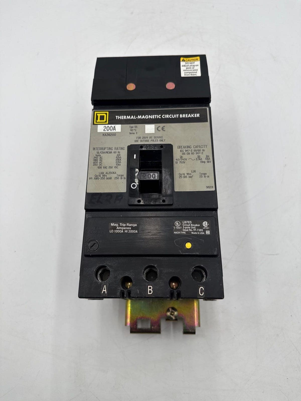 Square D KA36200 Circuit Breaker — image 1 of 10