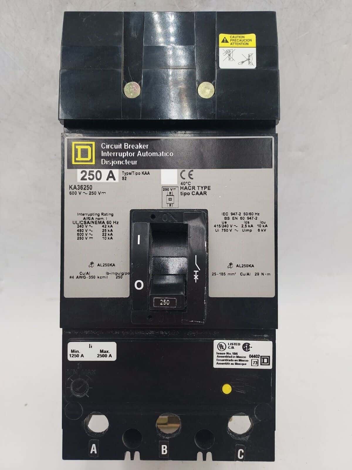 Square D KA36250 Circuit Breaker — image 1 of 7