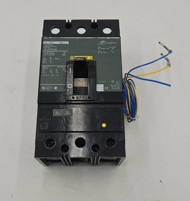 Square D KAL262001212 Circuit Breaker 200A 2P 600V KAL 200 Amp 2 Pole w/ AUX – image 1