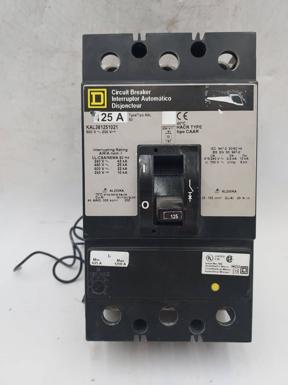 Square D KAL361251021 Circuit Breaker — image 1 of 7
