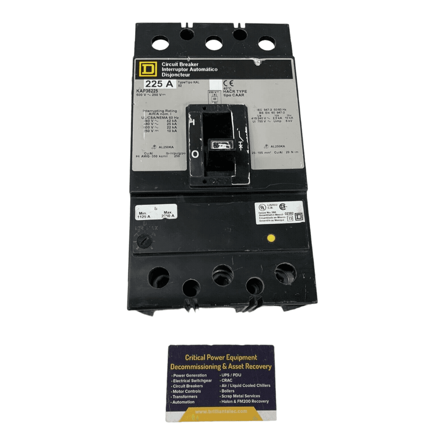 Square D KAP36225 Circuit Breaker — image 1 of 5