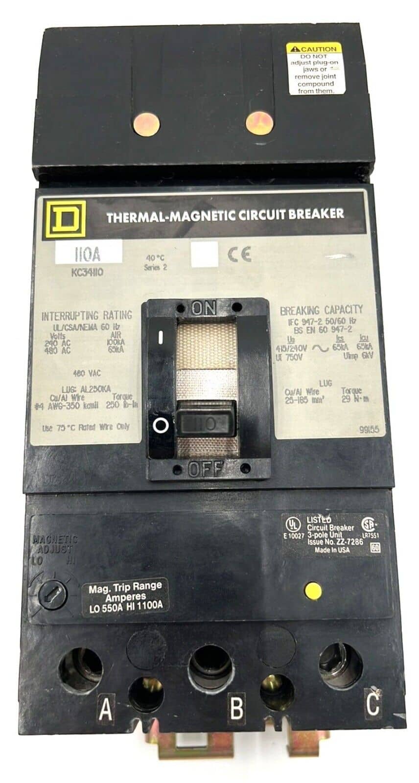 Square D KC34110 Circuit Breaker — image 1 of 7