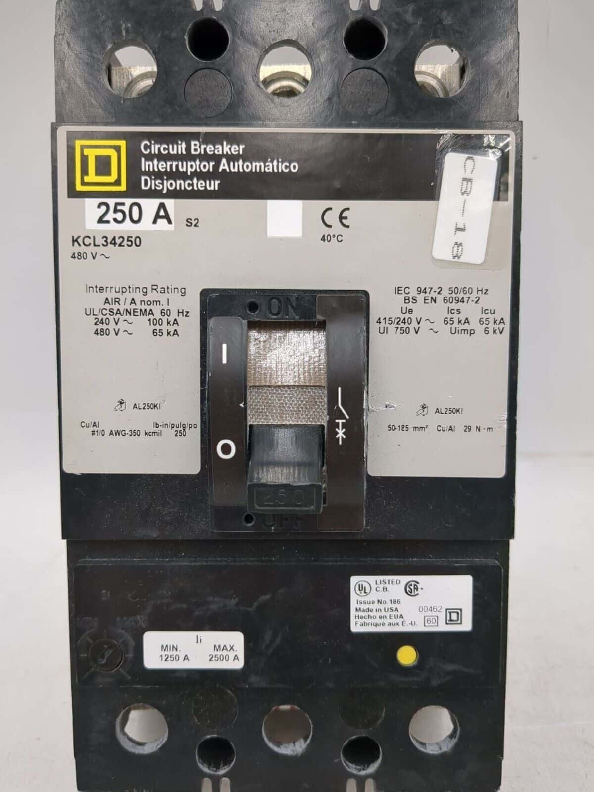 Square D KCL34250 Circuit Breaker — image 1 of 7