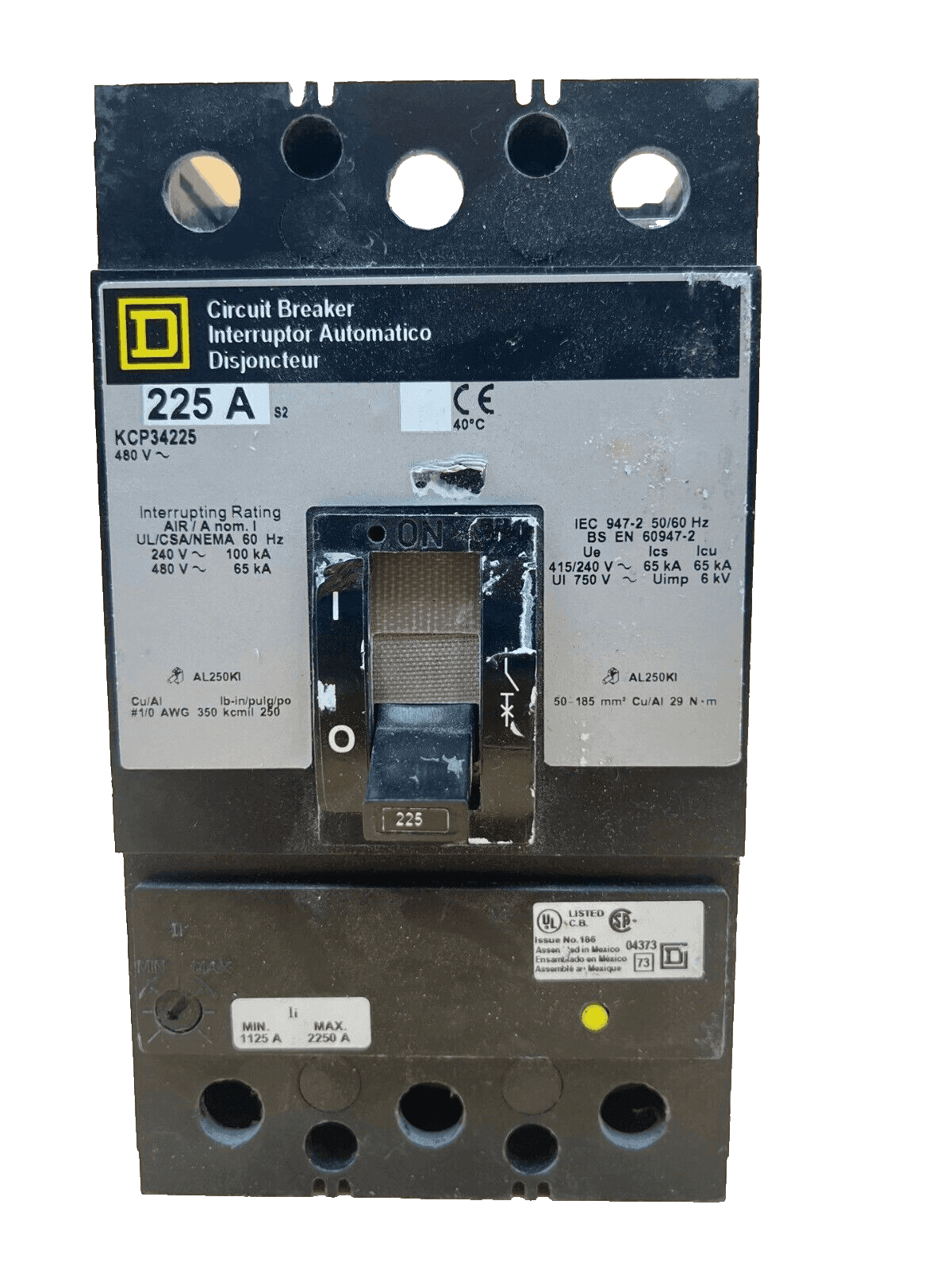 Square D KCP34225 Circuit Breaker — image 1 of 6