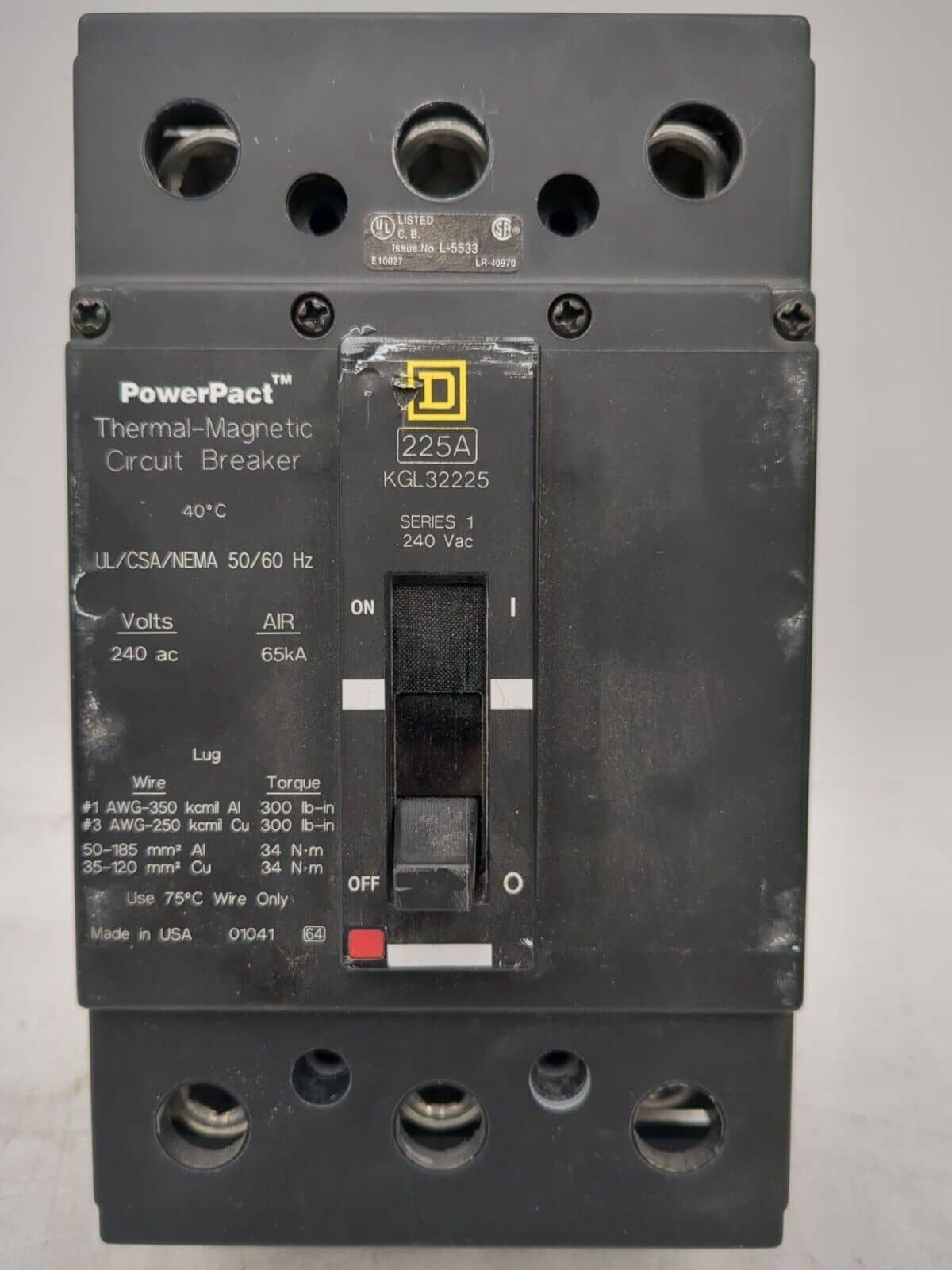 Square D KGL32225 Circuit Breaker — image 1 of 6