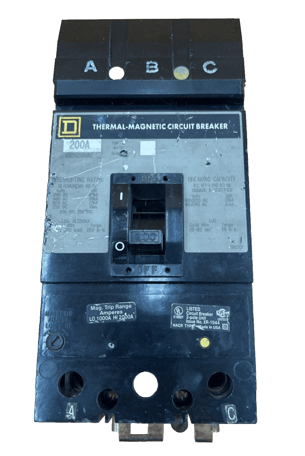 Square D KH26200AC Circuit Breaker — image 1 of 7