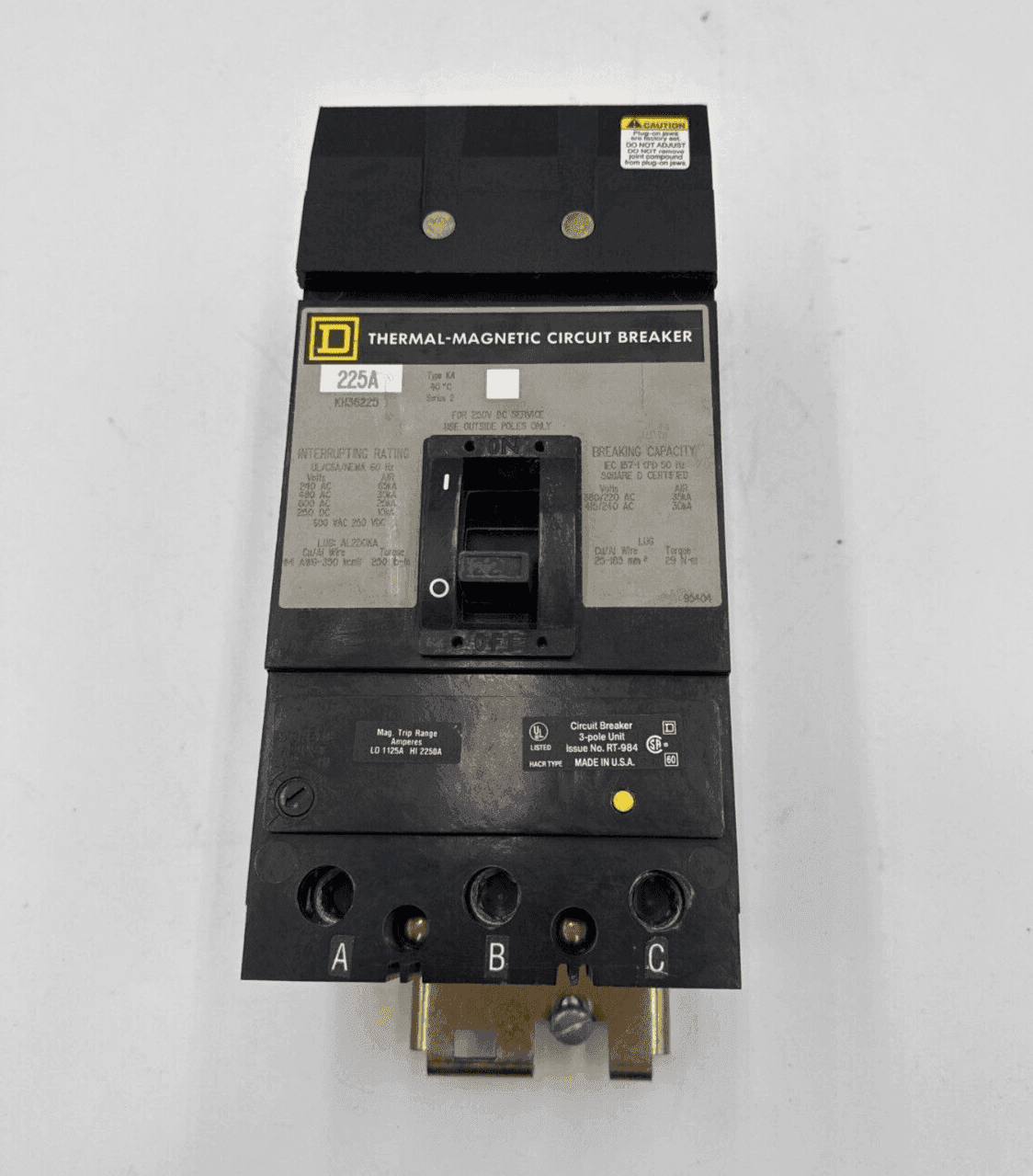 Square D KH36225 Circuit Breaker — image 1 of 8