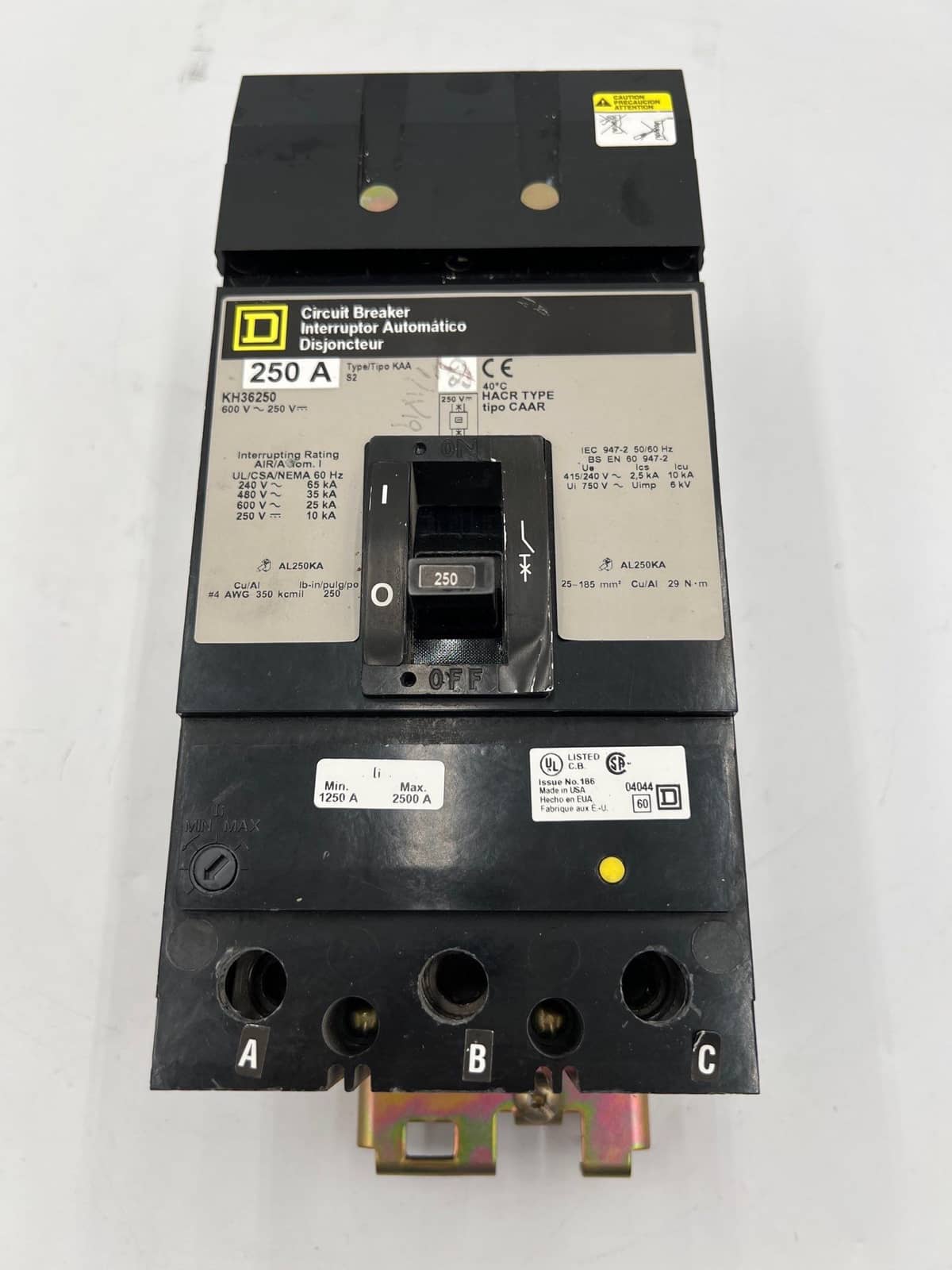 Square D KH36250 Circuit Breaker — image 1 of 6