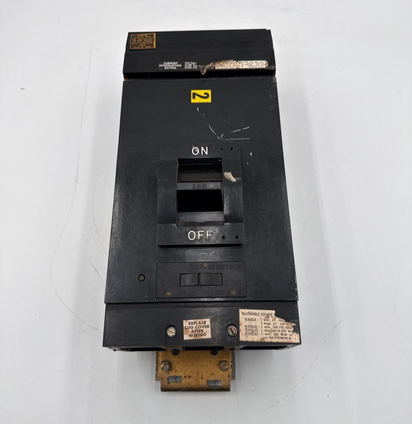 Square D LA36300 I-Line Circuit Breaker 300A 3P 600V 3PH LA 300 Amp Black