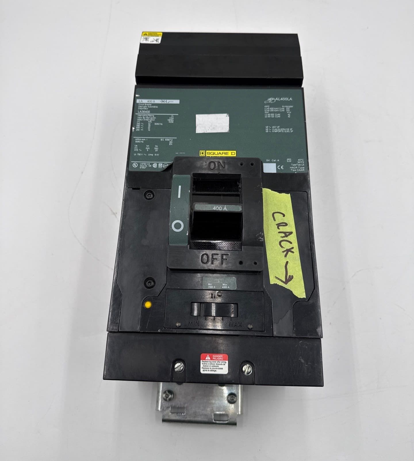 Square D LA36400 I-Line Circuit Breaker 400A 3P 600V 400 Amp LA 3 Pole Crack – image 1