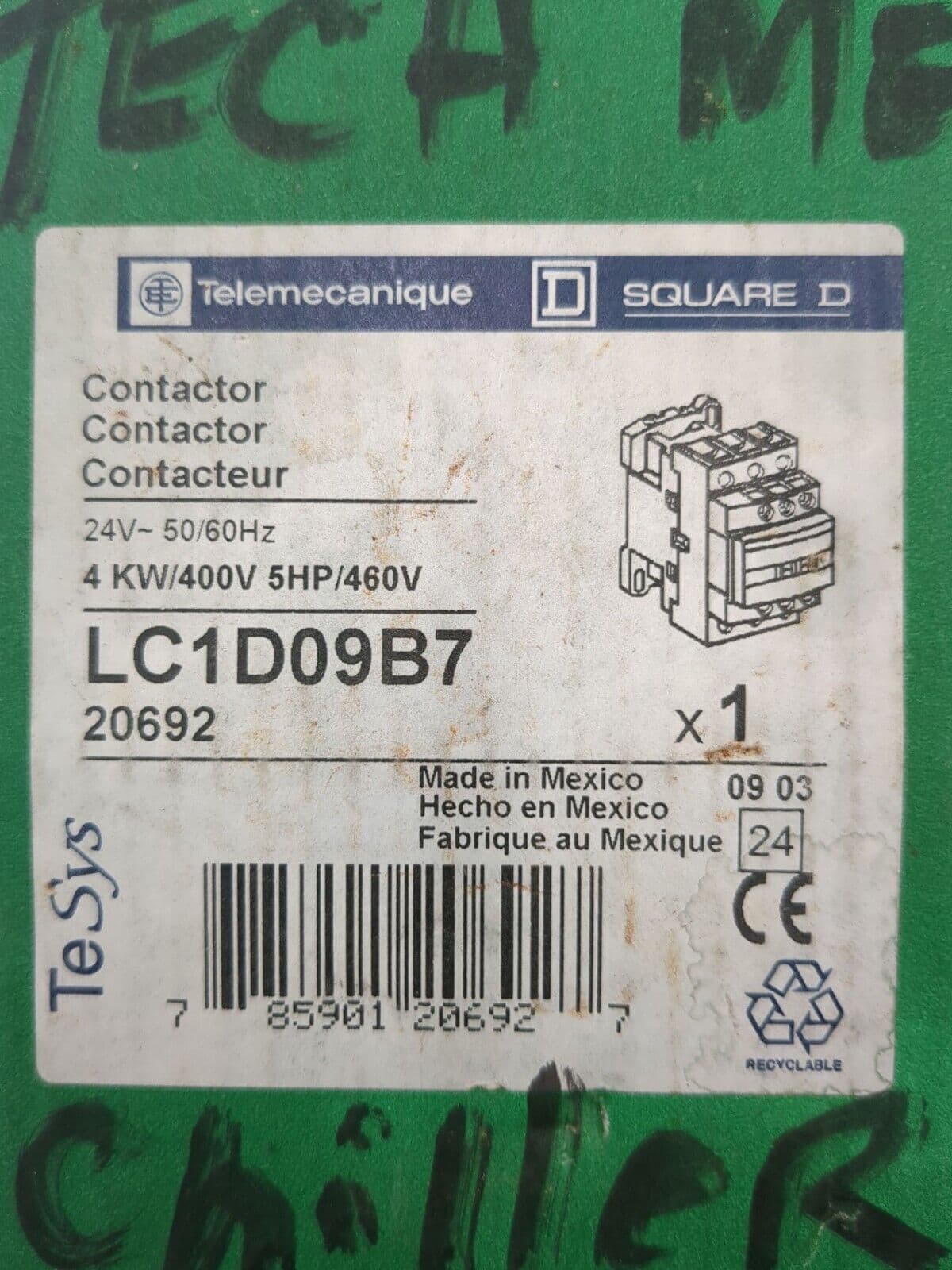 Square D LC1D09B7 Contactor — image 1 of 10