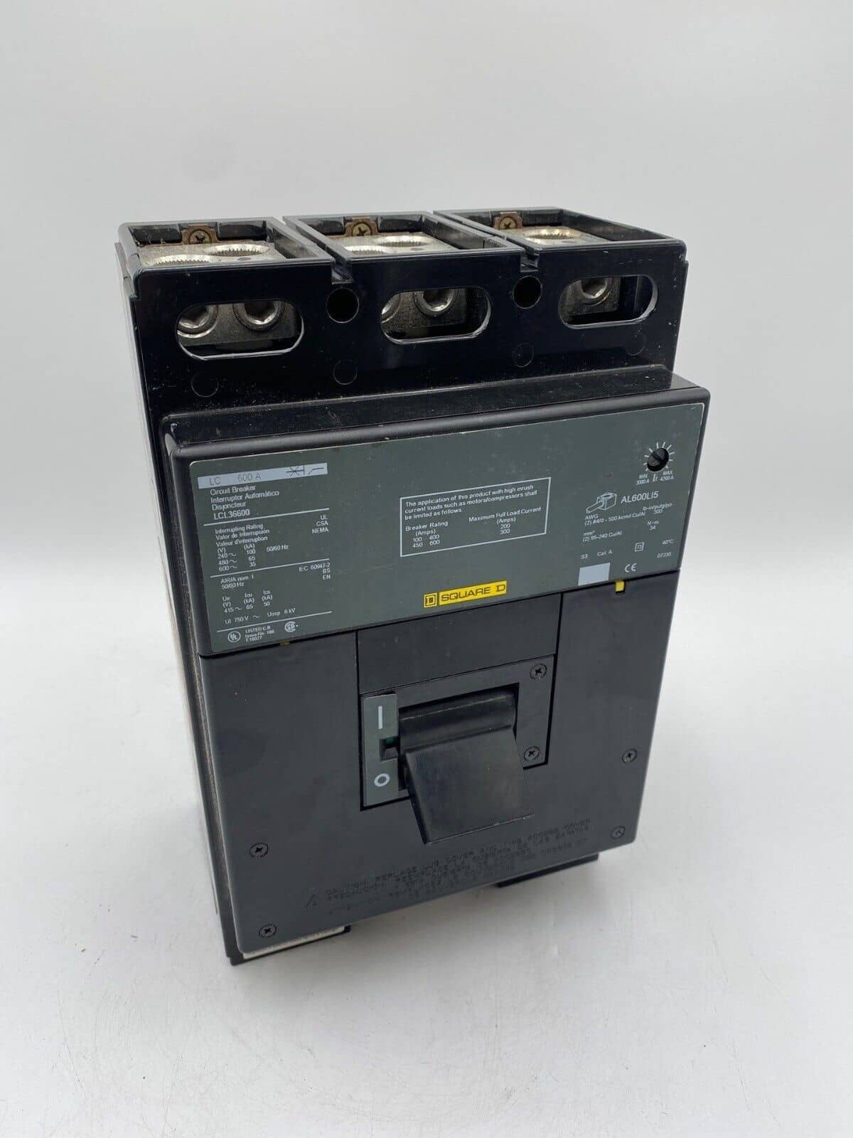 Square D LCL36600 Circuit Breaker — image 1 of 12