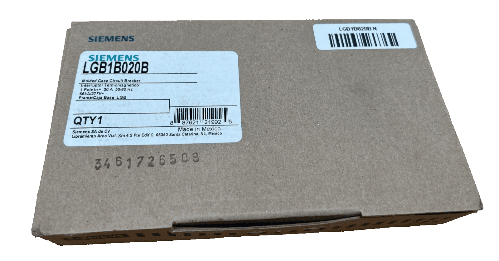 Siemens LGB1B020B Circuit Breaker — image 1 of 8