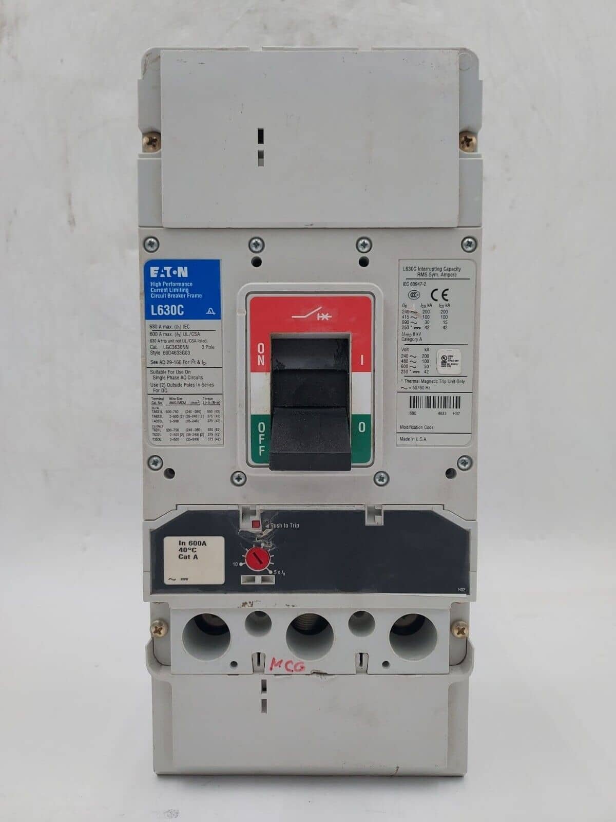 Eaton LGC3630NN Circuit Breaker — image 1 of 7