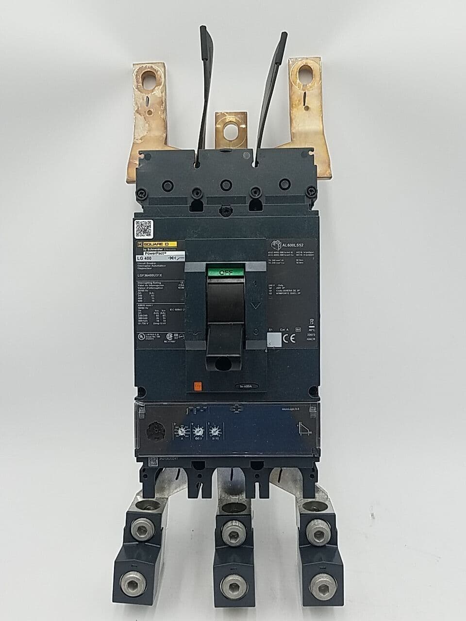 Square D LGF36400U31X Circuit Breaker 400A 3P 600V 3PH LGF 400 Amp Pull Out – image 1