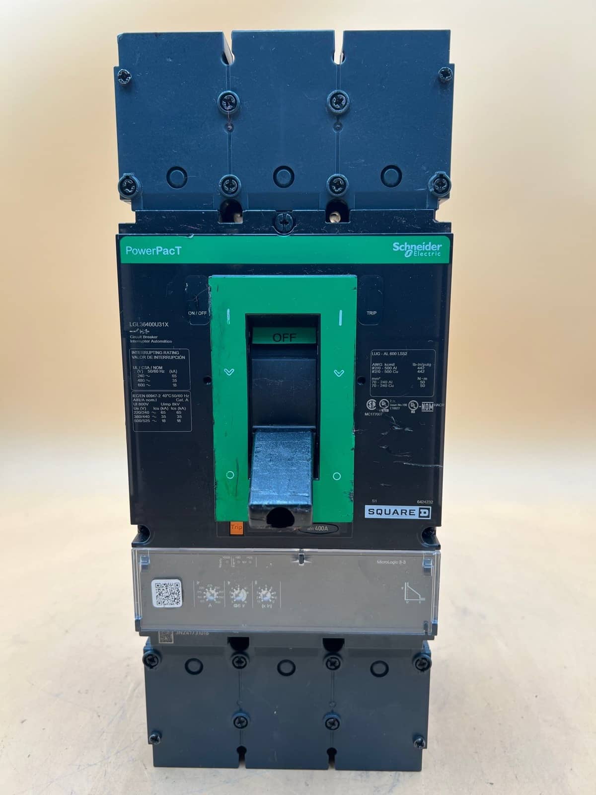 Square D LGL36400U31X Circuit Breaker — image 1 of 7