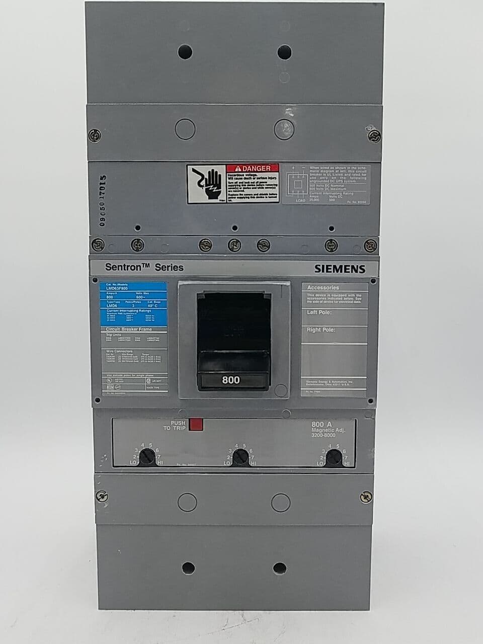 Siemens LMD63F800 Circuit Breaker — image 1 of 6