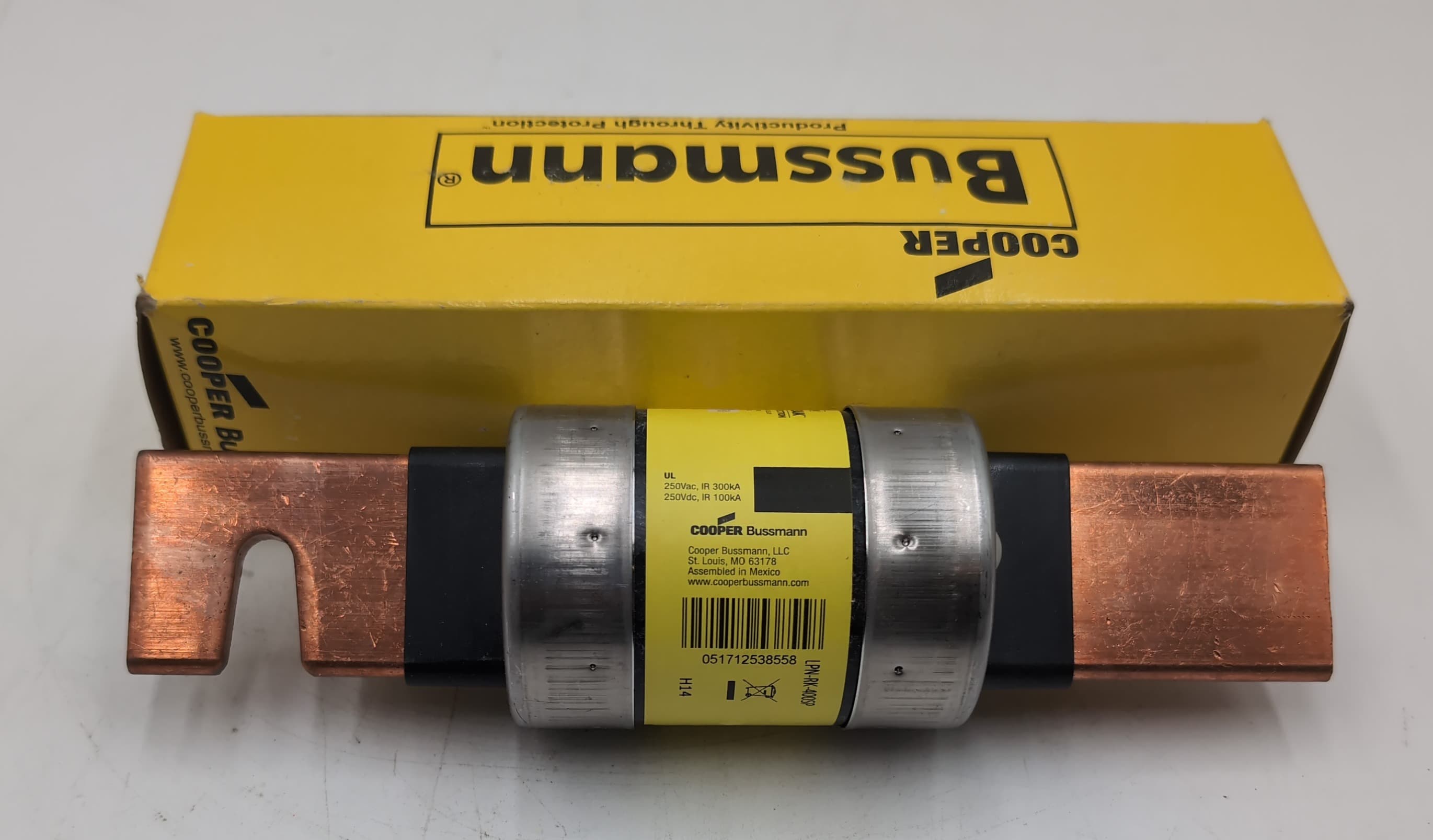 Bussmann LPN-RK-400SP 400A 250V AC/DC RK1 Industrial Time-Delay Fuse NEW in Box – image 1