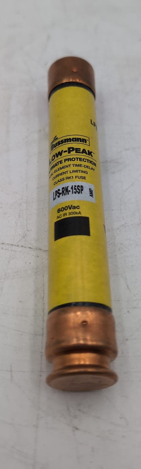 Bussmann LPS-RK-15SP 15 Amp 600V Class RK1 Time-Delay Fuse NEW