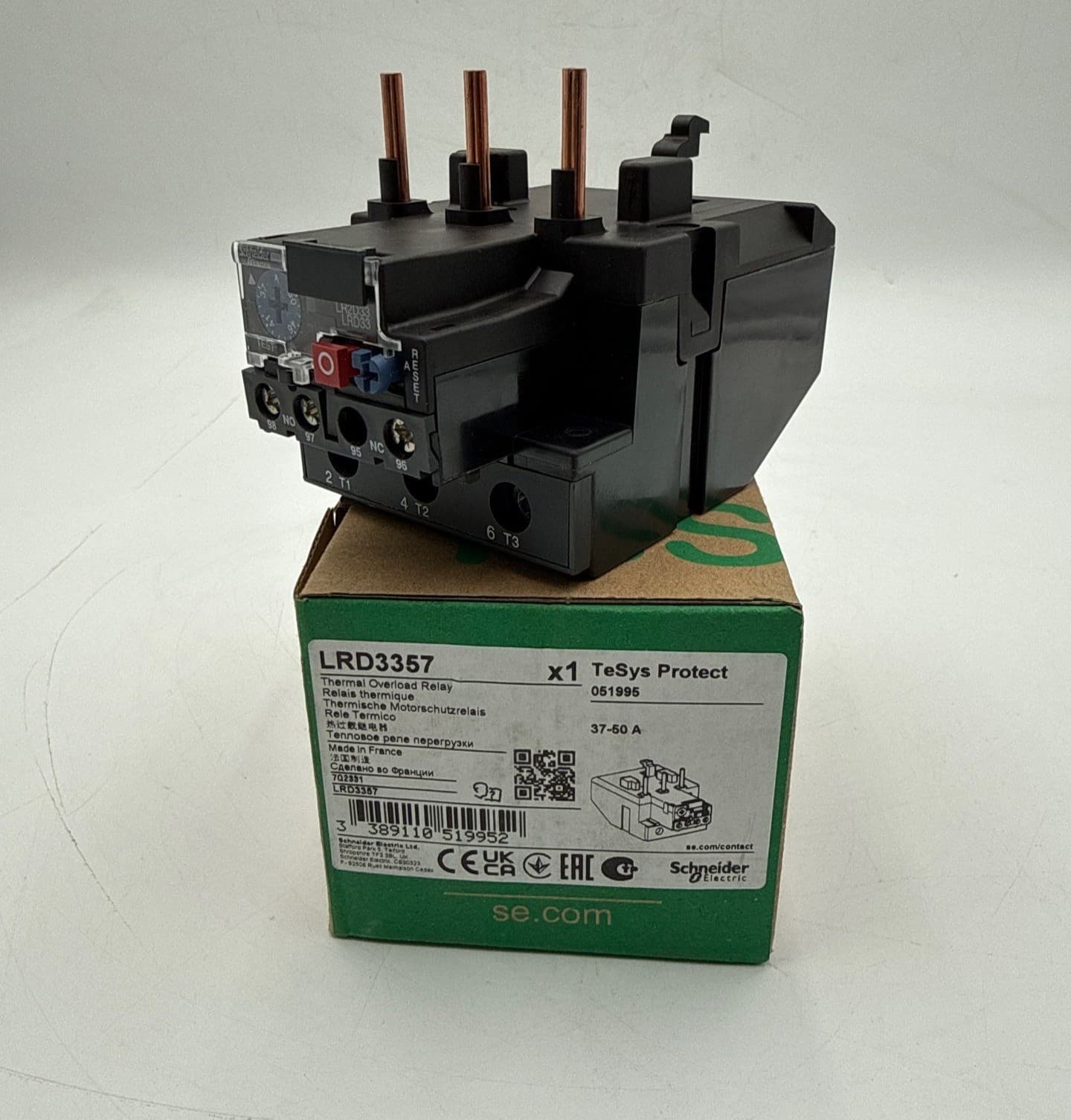 Schneider LRD3357 Thermal Overload Relay 37-50A 3P 600V 37 Amp - 50 Amp TeSys – image 1