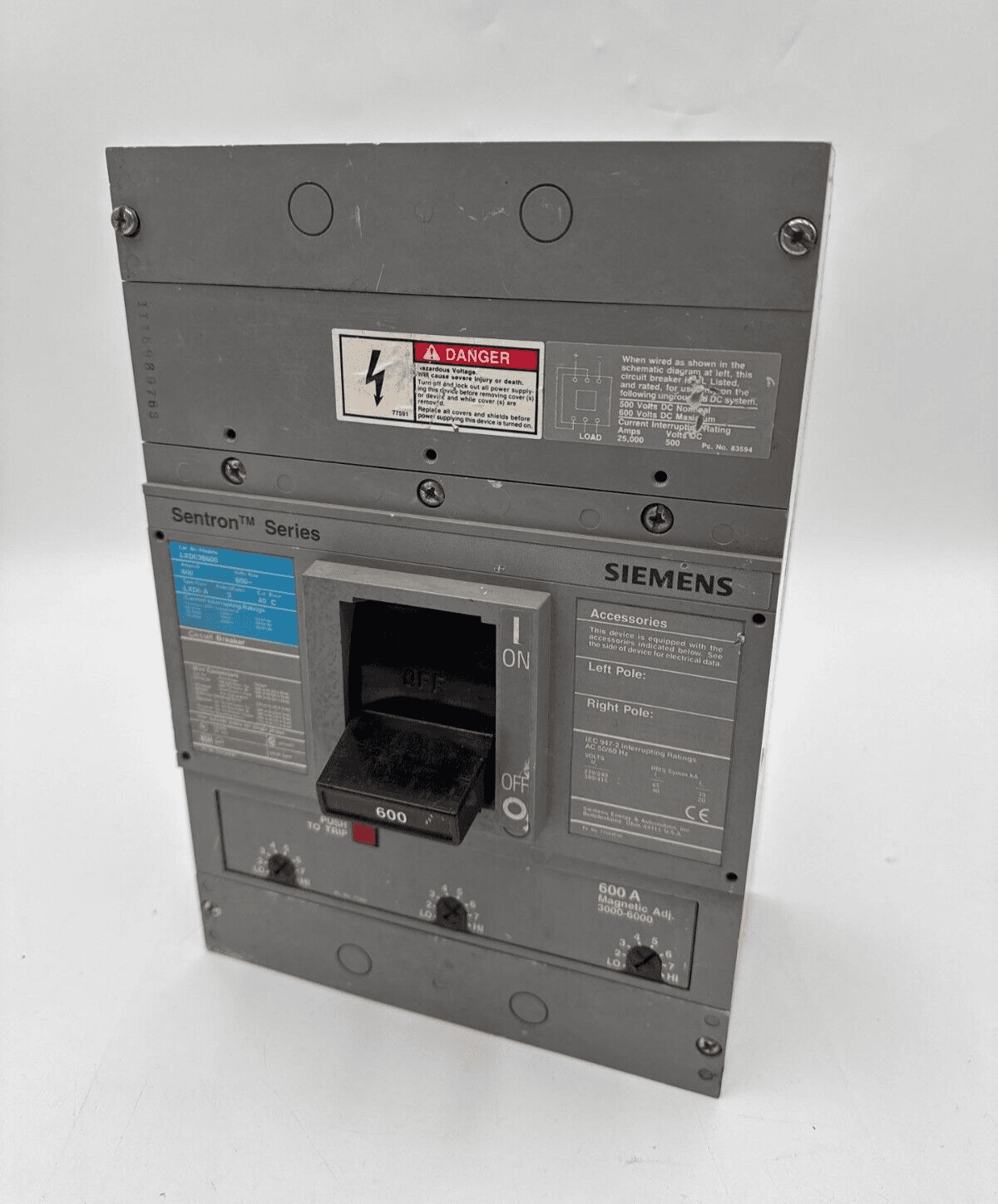 Siemens LXD63B600 Circuit Breaker — image 1 of 7
