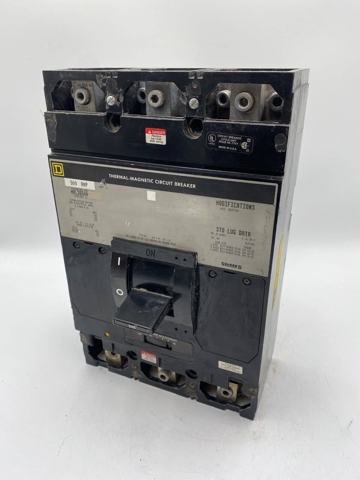 Square D MAL36500 Circuit Breaker — image 1 of 11