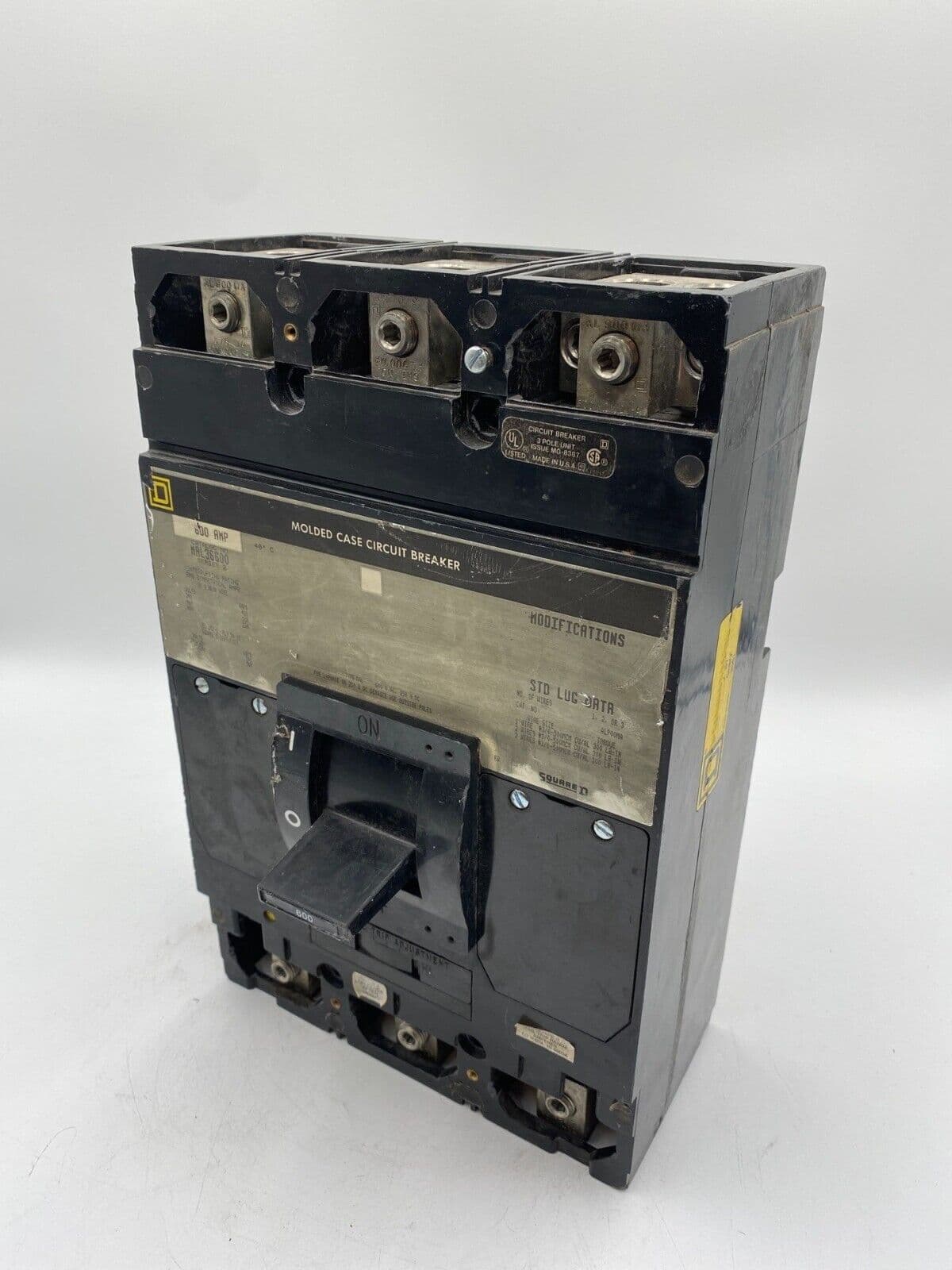 Square D MAL36600 Circuit Breaker 600A 3P 600V 3PH MAL Bolt On 600 Amp – image 1