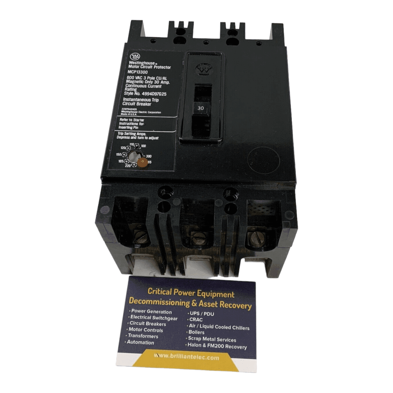 Westinghouse MCP13300 Circuit Breaker — image 1 of 5