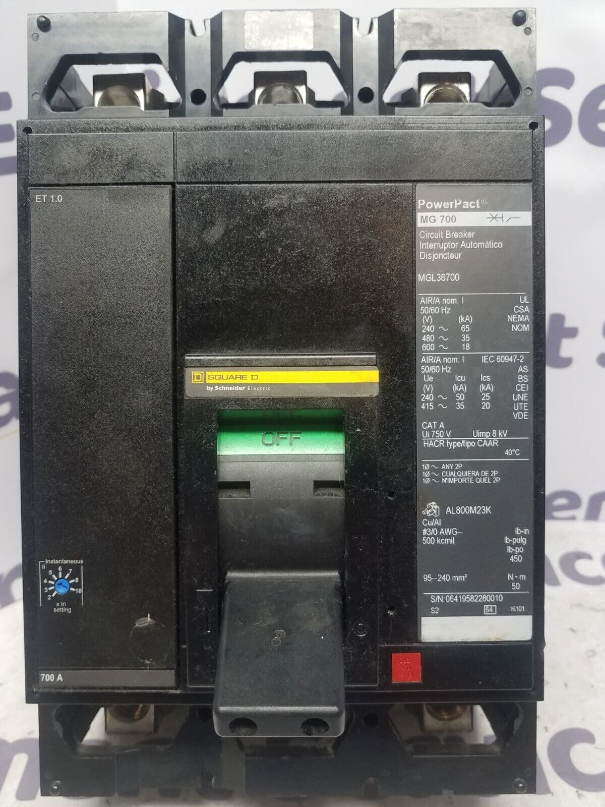Square D MGL36700 Circuit Breaker — image 1 of 7
