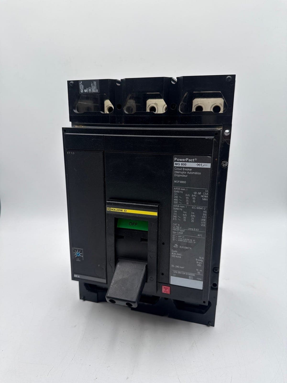 Square D MGP36800 Circuit Breaker — image 1 of 8