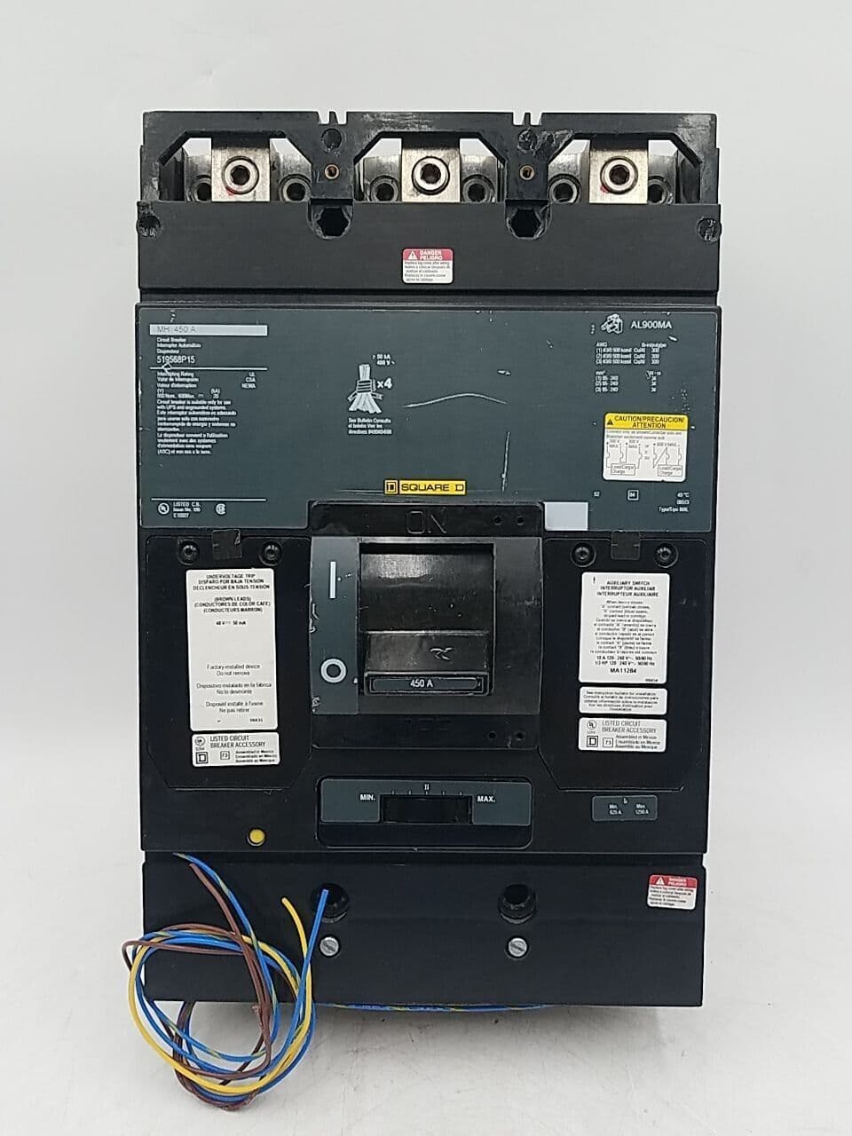 Square D MHL3645025DC3903 Circuit Breaker 450A 3P 600V 3PH 3 Pole 450 Amp – image 1