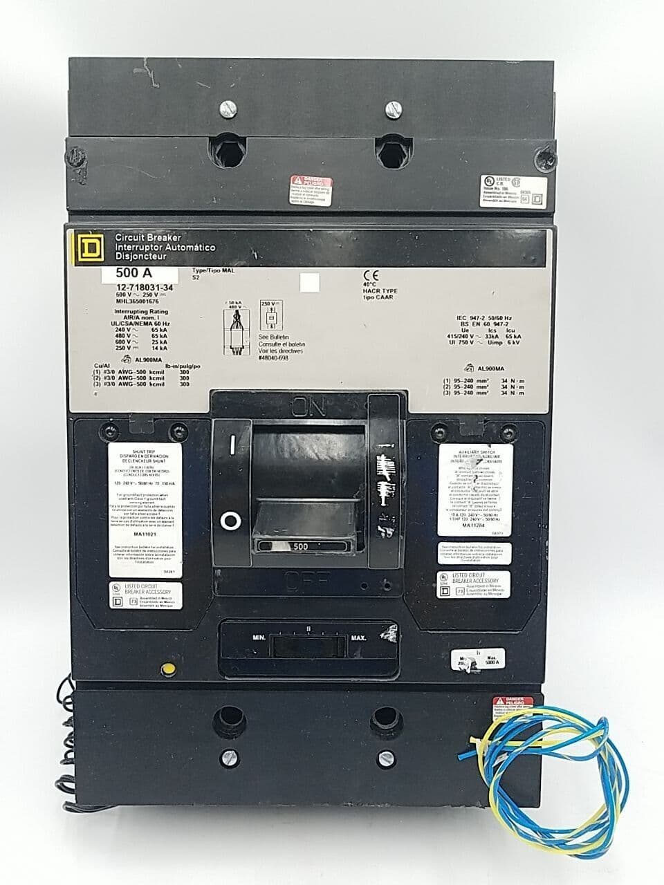 Square D MHL365001676 Circuit Breaker — image 1 of 7