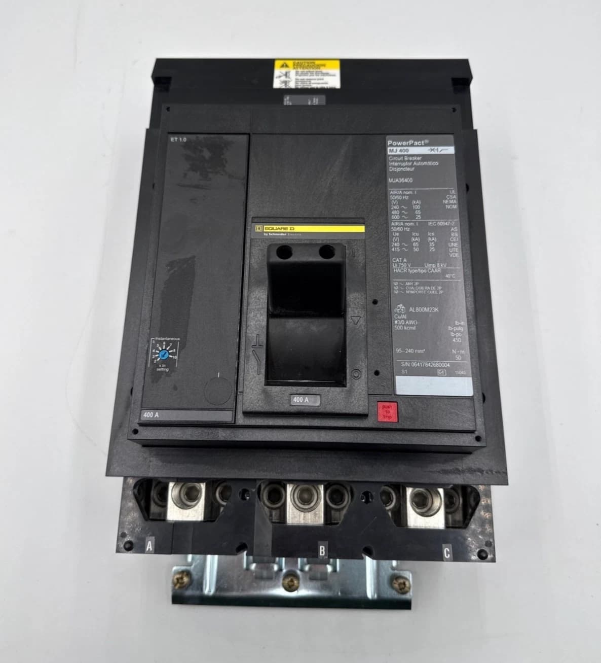 Square D MJA36400 I-Line Circuit Breaker 400A 3P 600V 3PH MJA 400 Amp 3 Pole New
